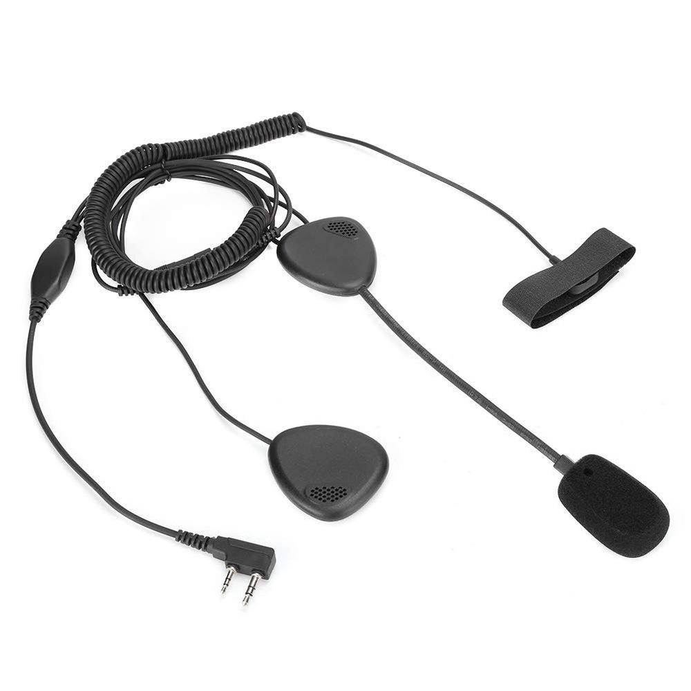 Serounder Motorcycle Helmet Headset, K Head Motorbike Intercom PTT Headphone Earphone with Microphone for Two Way Radio Walkie Talkie