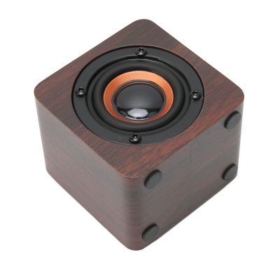Heayzoki Wooden Retro Bluetooth Speaker, Bamboo Wood Home Audio Speakers with Subwoofer, Vintage Wooden Speaker for Room Decoration Home Travel Outdoor (Walnut (Export