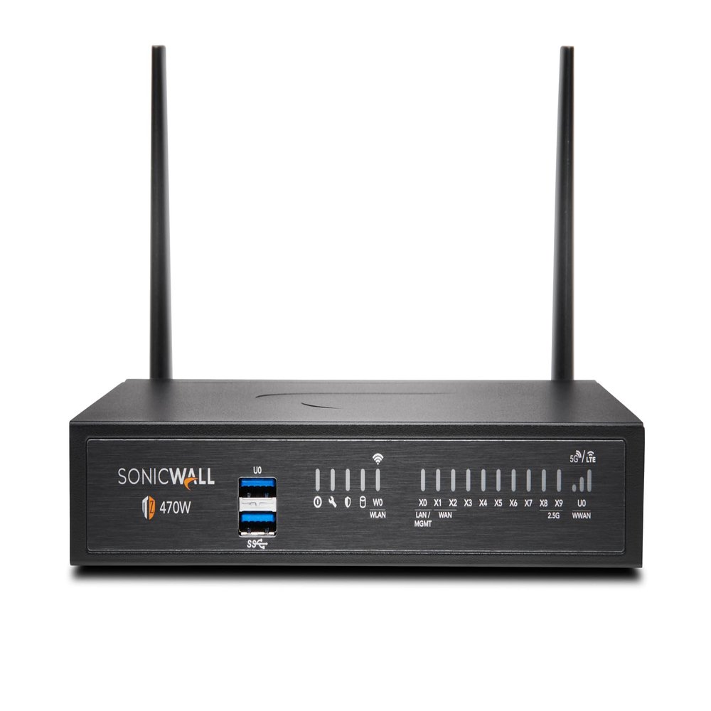 SonicWall TZ470W Wireless Gen7 Firewall | Multi-Gig Wi-Fi Security Appliance for SMB & Branch Use with SD-WAN, Wireless Coverage, and Malware Protection (02-SSC-8440)