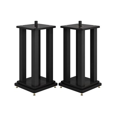 Speaker Bracket Audio Stand Metal Base Tray Frame Surround Desktop Stand Multimedia Stand Floor Speaker Stand 2 Black Speaker Stand (Size : S-50)