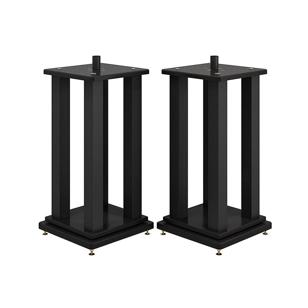Speaker Bracket Audio Stand Metal Base Tray Frame Surround Desktop Stand Multimedia Stand Floor Speaker Stand 2 Black Speaker Stand (Size : S-50)