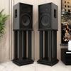 Speaker Bracket Audio Stand Metal Base Tray Frame Surround Desktop Stand Multimedia Stand Floor Speaker Stand 2 Black Speaker Stand (Size : S-50) view 3