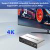 DisplayPort KVM Switch Dual Monitors for 2 Computers 4K@60Hz 2 in 2 Out Displayport KVM Switch with Audio Microphone Output and 3 USB Ports, Keyboard Mouse Displayport Dual Monitor KVM view 3