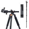 Fotopro Horizontal Camera Tripod 75 Inch Aluminum 360 Degree Ball Head Quick Release Plate DSLR Tripod for Travel Camera Video Camcorder view 1