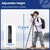 Fotopro Horizontal Camera Tripod 75 Inch Aluminum 360 Degree Ball Head Quick Release Plate DSLR Tripod for Travel Camera Video Camcorder view 3