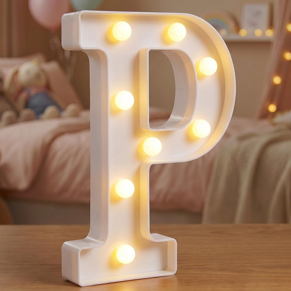 Marquee Letters 8.5 Inch Light Up Letters Battery Powered Letter P