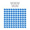 100PCS USB-A Port Blockers with 5 Keys-Removable Type-A Data Protection - Dust & Moisture Resistant Shield for Laptops, PCs, Gaming Devices & Tamper Protection (Blue) view 1