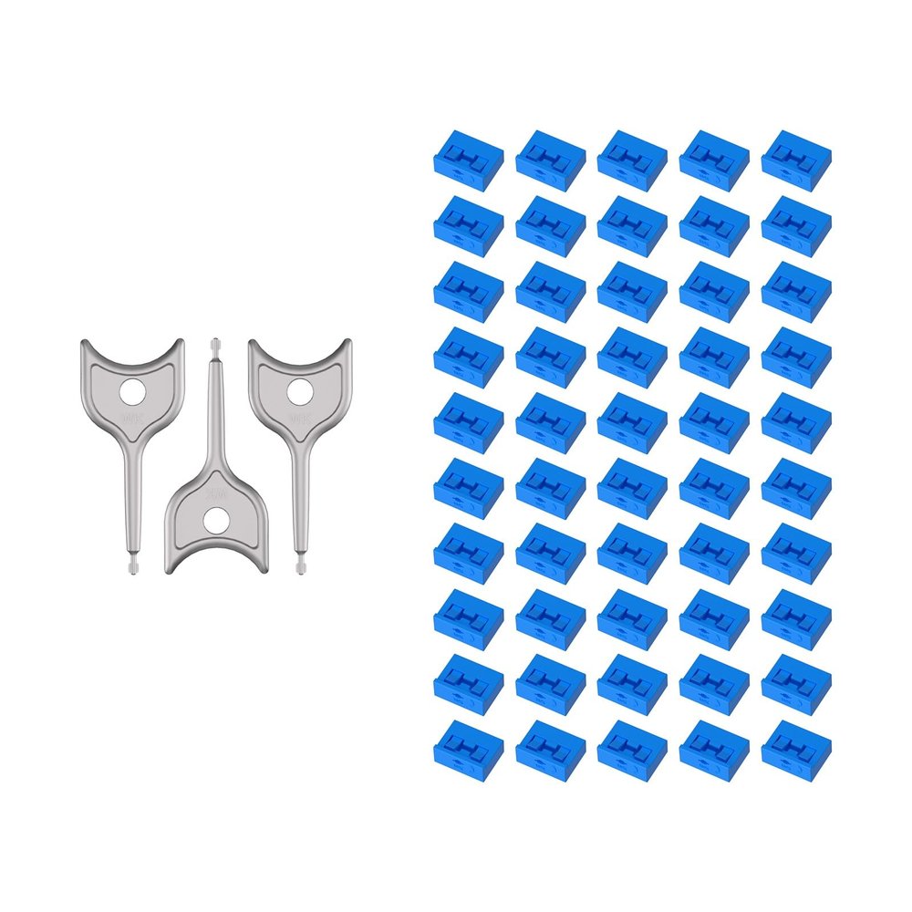 50PCS USB-A Port Blockers with 3 Keys-Removable Type-A Data Protection - Dust & Moisture Resistant Shield for Laptops, PCs, Gaming Devices & Tamper Protection (Blue)