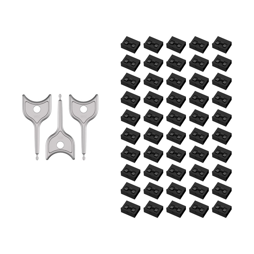 50PCS USB-A Port Blockers with 3 Keys-Removable Type-A Data Protection - Dust & Moisture Resistant Shield for Laptops, PCs, Gaming Devices & Tamper Protection (Black)