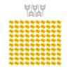 100PCS USB-A Port Blockers with 5 Keys-Removable Type-A Data Protection - Dust & Moisture Resistant Shield for Laptops, PCs, Gaming Devices & Tamper Protection (Yellow) view 1