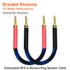 UCINNOVATE 11 AWG HiFi Gold Plated Speaker Wire, 20cm Audiophile OFC with BFA Banana Plugs, 4 Pack for HiFi Audio System, Bi-Wire Speaker Cables view 3