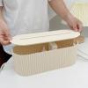 Wire Storage Box, Wire Socket Data Cable Storage and Management Box, Creative and Minimalist Patch Panel, Suitable for Desktop Study Frosty view 2