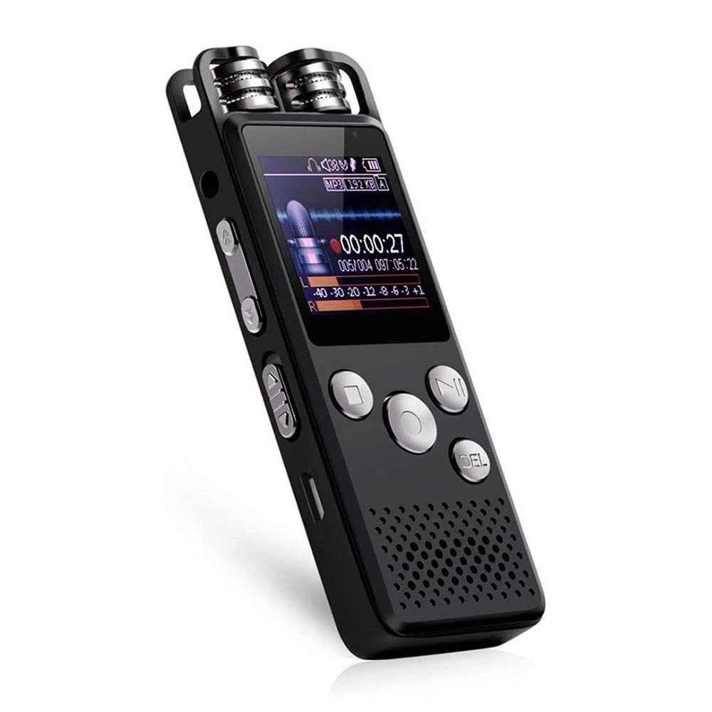 QIYUDS Digital Voice Recorder Voice Activated Recorder for Lectures,Meetings,Class, Audio Recording Device with Dual Microphones - Rechargeable (Size : 32GB)