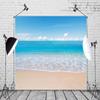 BELECO Tropical Beach Ocean Waves Backdrop 10x6.5ft Fabric Seaside Scenery Sand Beach Backdrop Luau Party Hawaiian Theme Photography Background Birthday Party Decor Wedding Photoshoot Studio Props view 2