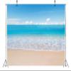 BELECO Tropical Beach Ocean Waves Backdrop 10x6.5ft Fabric Seaside Scenery Sand Beach Backdrop Luau Party Hawaiian Theme Photography Background Birthday Party Decor Wedding Photoshoot Studio Props view 3
