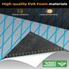 FOCEAN Boat Flooring EVA Foam Boat Decking Marine Mat Non-Slip Self-Adhesive Flooring Sheet for Motorboat Kayak Surfboard Garden Swimming Pools, 94.5''x 47.2'', Grey with Blue Lines view 2