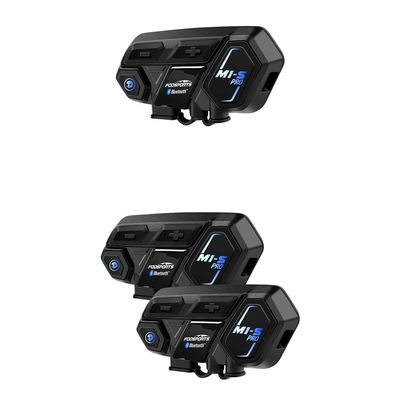 Fodsports Save $50 on 3 Pack M1-S PRO Motorcycle Bluetooth Headset Up to 8 Riders Helmet Intercom with Usable While Charge Universal Connection with Other Brands Motorcycle Bluetooth Intercom