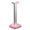 Headset Holder Headphone Stand Creative Headset Holder Headphone Stand Usb Charging Over-ear Headsets Desk Bracket Saving Space Headset Stand Headphone Holder ( Color : Pink , Size : 4.13*4.13*10.5in view 1