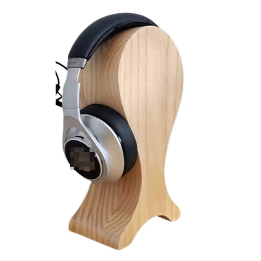 Headset Holder Headphone Stand Solid Wood Headphone Stand Fish-Shaped Headphone Holder Head-Mounted Desktop Stroage Headset Stand Headphone Holder (Color : OneColor, Size : 4.8 * 3.2 * 9.8in)