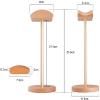 Headset Holder Headphone Stand Universal Wood Headphone Stand Creative Display for Bracket for Headset Simple Holder Rack Hang Non-Slip Space Saving Headset Stand Headphone Holder (Color : Beech+Silv view 2