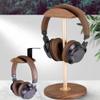 Headset Holder Headphone Stand Universal Wood Headphone Stand Creative Display for Bracket for Headset Simple Holder Rack Hang Non-Slip Space Saving Headset Stand Headphone Holder (Color : Beech+Silv view 3