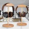 Headset Holder Headphone Stand Universal Wood Headphone Stand Creative Display for Bracket for Headset Simple Holder Rack Hang Non-Slip Space Saving Headset Stand Headphone Holder (Color : Beech+Silv view 4