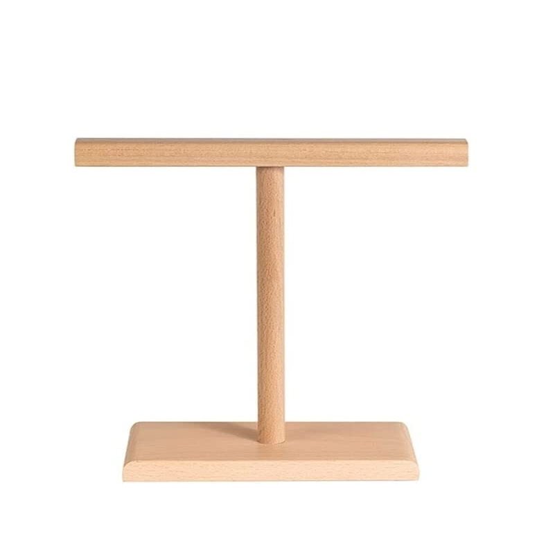 Headset Holder Headphone Stand Vertical Wooden Stand Desktop Headphone Hanger Headphone Display Stand Game Table Accessories Headphone Stand Headset Stand Headphone Holder (Color : Beech)