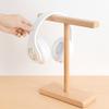 Headset Holder Headphone Stand Vertical Wooden Stand Desktop Headphone Hanger Headphone Display Stand Game Table Accessories Headphone Stand Headset Stand Headphone Holder (Color : Beech) view 3