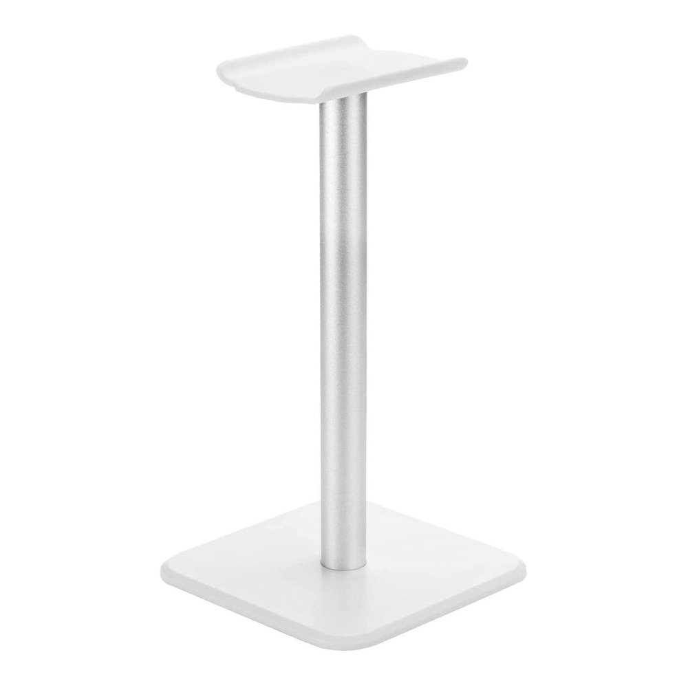 Headset Holder Headphone Stand Aluminum Alloy Headphone Stand with Counterweight Headphone Holder Gaming Headsets Stand Wireless Headset Accessories Headset Stand Headphone Holder (Color : Silver WHI