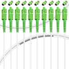 Bangun 10Pack - 10m SC/APC to SC/APC Fiber Optic Internet Cable, Armored Single Mode Patch Cable, Fiber Optic Jumper Optical Patch Cord - SIMPLEX - 9/125um - OS1/OS2 Compatible, LSZH White view 1