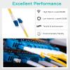 4 Pack 0.3M OS2 LC to LC Fiber Patch Cable, Single Mode SFP Fiber Jumper, Duplex LC-LC 9/125um, LSZH, 1ft, for 1G/10G SMF SFP Transceiver, Router, Networks and More, Available 0.2m - 100m view 4