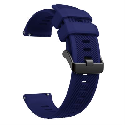 CZKE Sport Silicone Watch Band Strap For Garmin VENU 2,Forerunner745,Vivoactive 4,Fenix Chronos, Replacement 22mm Wristband (Color : Dark blue, Size : Garmin VENU 2)