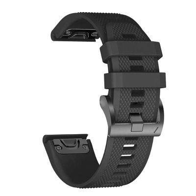 AEMALL 22 26mm Quick Release Silicone Watchband Strap For Garmin Descent MK1 Mk2 Mk2i Wristband For Garmin TACTIX DELTA Bracelet Correa (Color : Preto, Size : 26mm Descent Mk2)