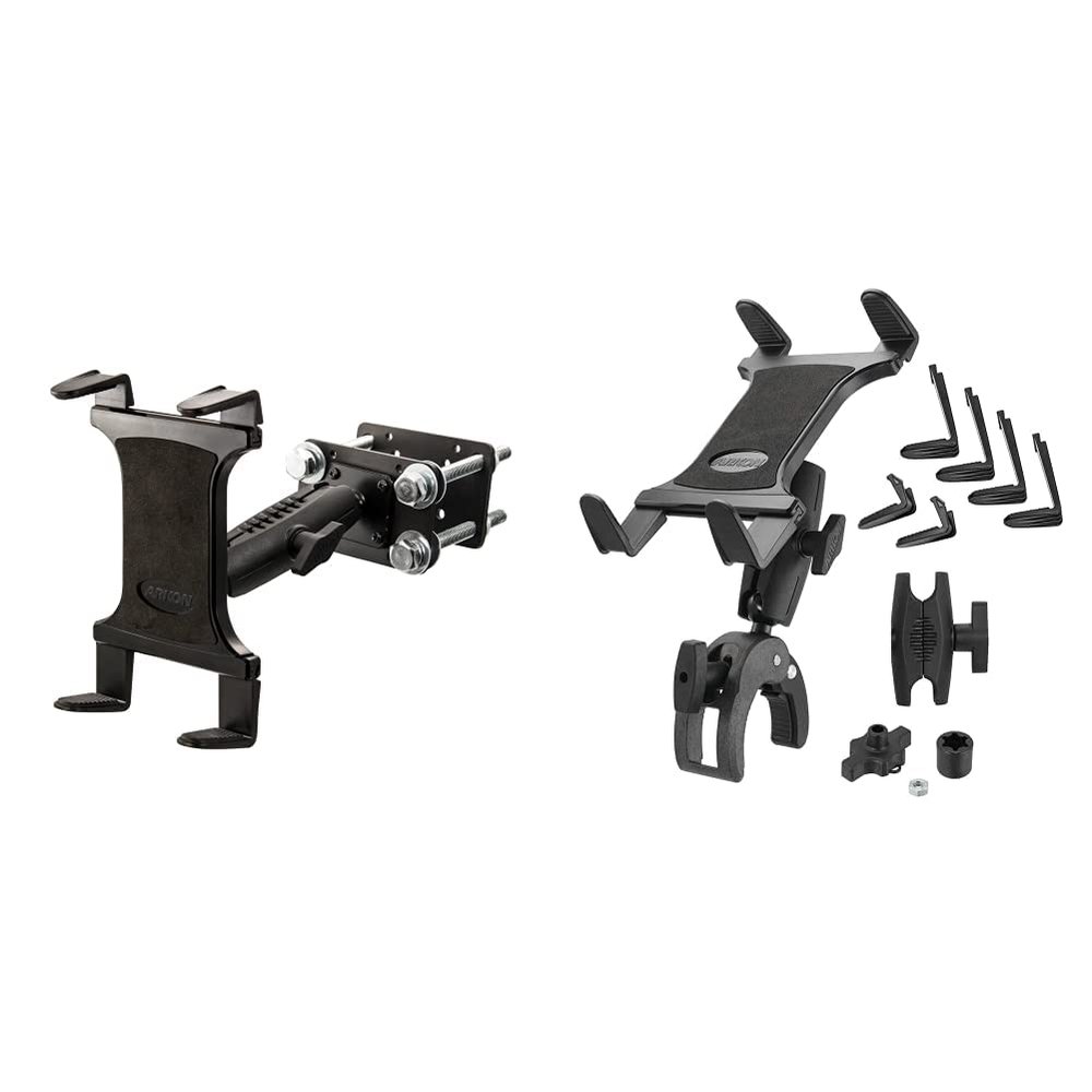 ARKON Robust Forklift Tablet Mount, Black, Handlebar Clamp, 5-18.4 in Screen Size
