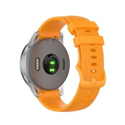 AEMALL 20 22MM Quick Release Silicone Watch Band Strap For Garmin Forerunner 745 Smart Watch Wrist Band Strap (Color : Amber yellow, Size : 20mm Garmin Venu)
