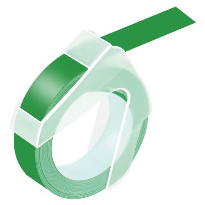 USUPERINK 1 Pack Compatible for Dymo 521203 12mm 3D Plastic Embossing Label Tape 1/2'' Green on White Emboss Labels for Organizer Xpress 1575 1595 1570 Office Mate MoTEX Label Makers