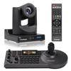Chameye NDI PTZ Camera 30x Optical Zoom, AI Auto Tracking PTZ Camera, NDI PTZ Controller for Church Worship Education Events, C730N+E300 view 1