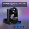 Chameye NDI PTZ Camera 30x Optical Zoom, AI Auto Tracking PTZ Camera, NDI PTZ Controller for Church Worship Education Events, C730N+E300 view 4