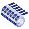 USUPERINK 6 Pack Compatible for Dymo 521206 12mm 3D Plastic Embossing Label Tape 1/2'' Blue on White Emboss Labels for Organizer Xpress 1575 1595 1570 Office Mate MoTEX Label Makers view 1