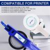 USUPERINK 6 Pack Compatible for Dymo 521206 12mm 3D Plastic Embossing Label Tape 1/2'' Blue on White Emboss Labels for Organizer Xpress 1575 1595 1570 Office Mate MoTEX Label Makers view 2