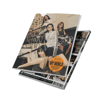 aespa - MY WORLD [Tabloid ver.] 3rd Mini Album+Folded Poster (CD Only, No Poster)