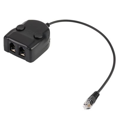 Restokki Telephone Training Adapter Y Splitter, Crystal Headset Telephone Training Box Splitter Adapter for The Call Center, Volume Control Intelligent Sound Closed