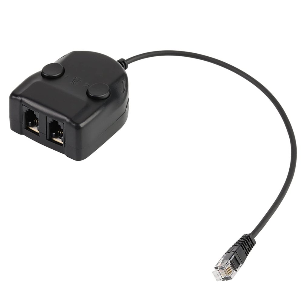 Restokki Telephone Training Adapter Y Splitter, Crystal Headset Telephone Training Box Splitter Adapter for The Call Center, Volume Control Intelligent Sound Closed