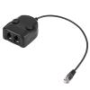 Restokki Telephone Training Adapter Y Splitter, Crystal Headset Telephone Training Box Splitter Adapter for The Call Center, Volume Control Intelligent Sound Closed