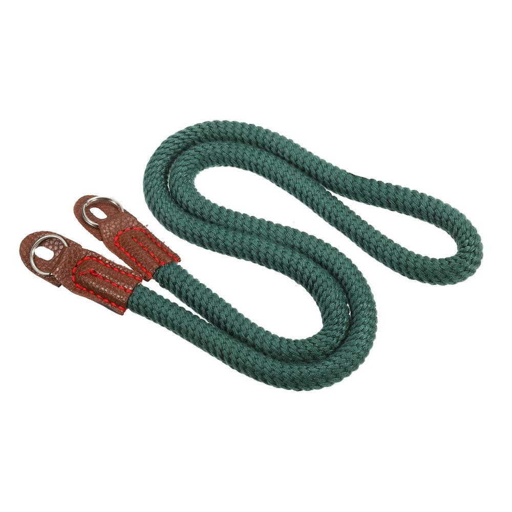 PATIKIL Camera Shoulder Strap, Cotton Soft Long Woven Round Cord Rope Holder with Mounting Ring for Outdoor Photography Camera, Green