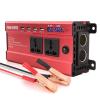 AMNOUR 2000W 1200W Screen Display Inverter 12V to 220V Transformer 3 Socket 4 USB Car Converter Inversor Auto Adapter (Color : 1200W) view 1