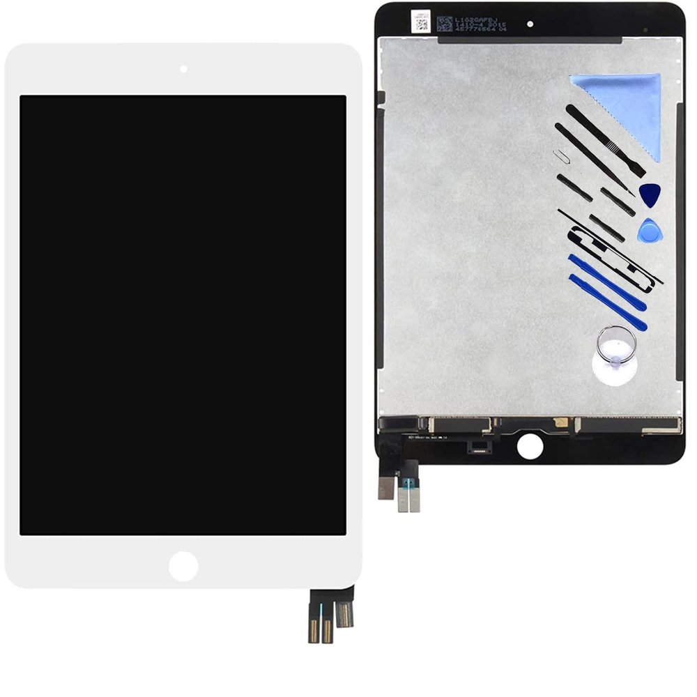 for iPad mini 5 7.9" 2019 A2133 A2124 A2126 A2125 LCD Display Touch Screen Assembly Replacement(Tablet Front+LCD Screen) (White)