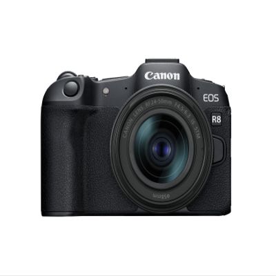 Canon EOS R8 Full-Frame Mirrorless Camera w/RF24-50mm F4.5-6.3 is STM Lens, 24.2 MP, 4K Video, DIGIC X Image Processor, Subject Detection & Tracking, Compact (Renewed) Black