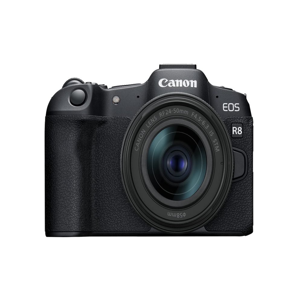 Canon EOS R8 Full-Frame Mirrorless Camera w/RF24-50mm F4.5-6.3 is STM Lens, 24.2 MP, 4K Video, DIGIC X Image Processor, Subject Detection & Tracking, Compact (Renewed) Black