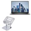 BoxWave Stand and Mount Compatible with Dell Precision 15 (5560) - Executive VersaView Laptop Stand, Ergonomic Adjustable Viewing Angle Metallic Riser - Metallic Silver view 1